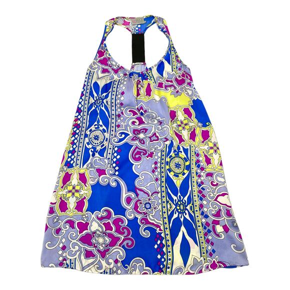 Alice & Trixie Silk Dress Razor Back Geometric Floral Size S - Picture 4 of 4